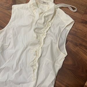 Prada Button-Up Ruffle Blouse